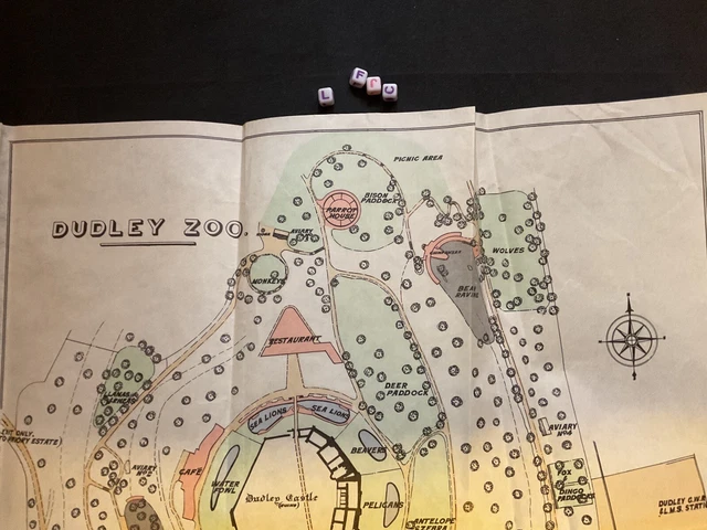 V.RARE DUDLEY ZOO MAP 1937 First Ever Dudley Zoo Map Created £115.87