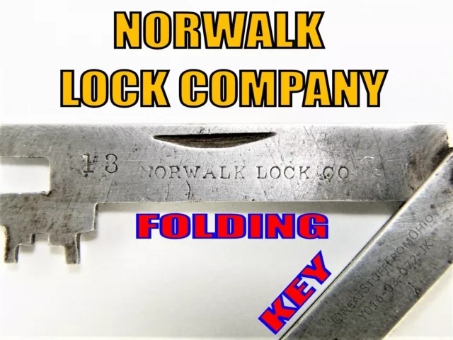 Norwalk Lock Company – Really Neat Folding Key – Very Good Condition