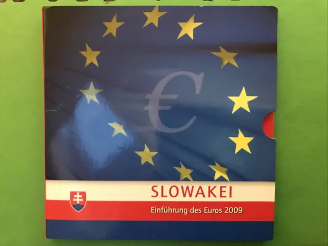 Slowakei offizieller KMS 2009 zur Einführung des Euro - Stempelglanz