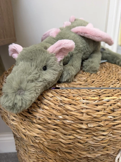JELLYCAT MALACHY DRAGON Green & Pink ‘Matcha’ Soft Toy Plush BNWT £83. ...