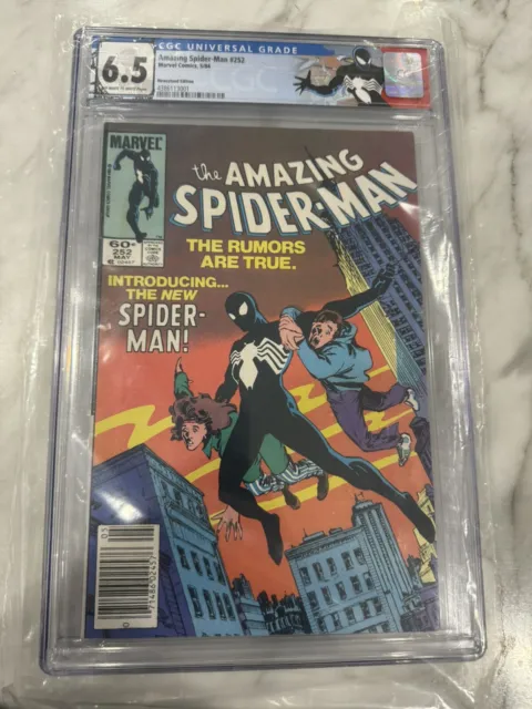 AMAZING SPIDER-MAN #252 (1984) CGC 6.5 FIRST BLACK COSTUME - Venom Label