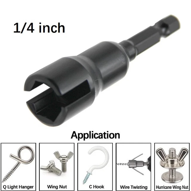 0.6cm Papillon Verrou Douille Clé Tige Hexagonale Adaptateur Écrou for D Outil