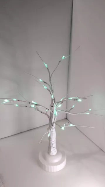 18 in 24 LED Tabletop Lighted Birch Tree Battery Operated, Works With Batteries