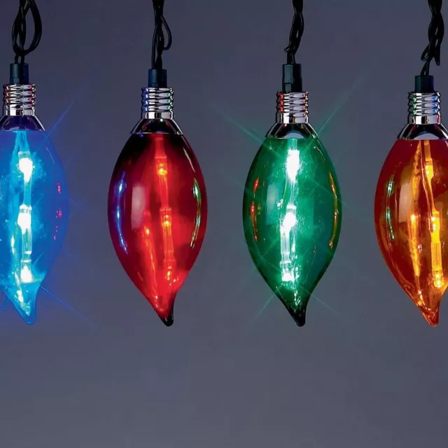 Premier 8m Natale LED Fiamma Effetto Multicolore Esterno Festoni Stile Luci 2