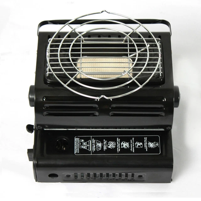 2in1 Tragbare Gasheizung Camping Butan  Kocher Heizer 1.3KW Dual-Zweck H O8I7 3