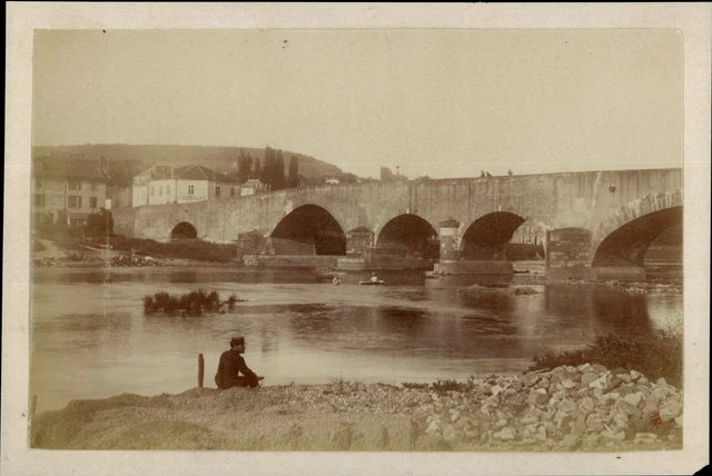 Nancy, Malzéville, the bridge over the Meurthe and the photographer's establishments L