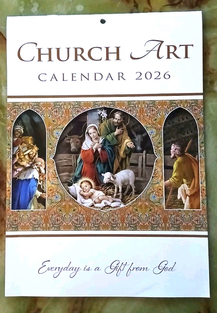 CALENDAR 2026 CATHOLIC Church Art Sacred Heart House Blessing Glossy ...