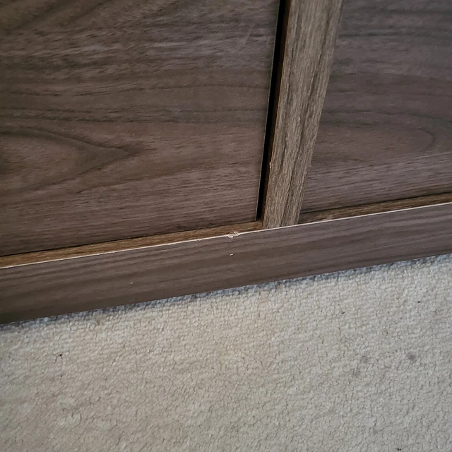 NEXT WALNUT DOUBLE Bed And Mattress * 2 x Bedside Drawers £300.00