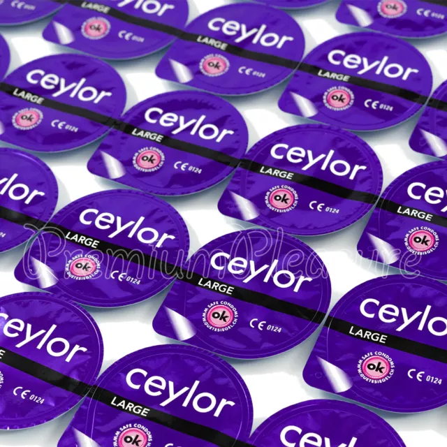 Ceylor Large condoms 55mm width Lubricated XL King size WIder fit Longer