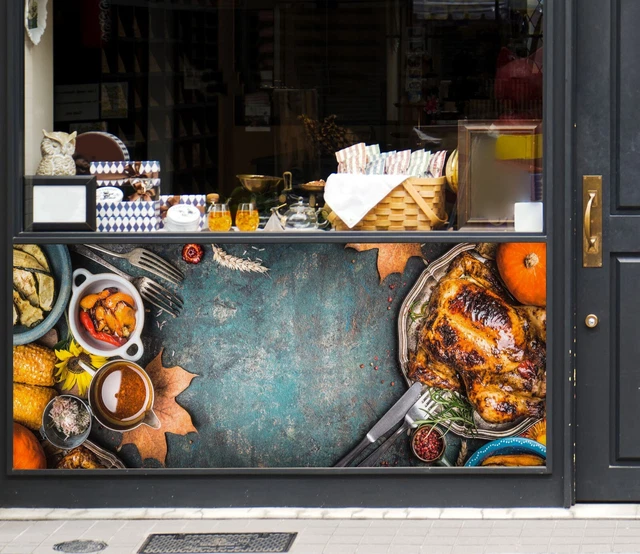 Papier Peint Panoramique 3D Pour Commerce – Design Image De Grill Kebab Shop – Rouleau Autocollant