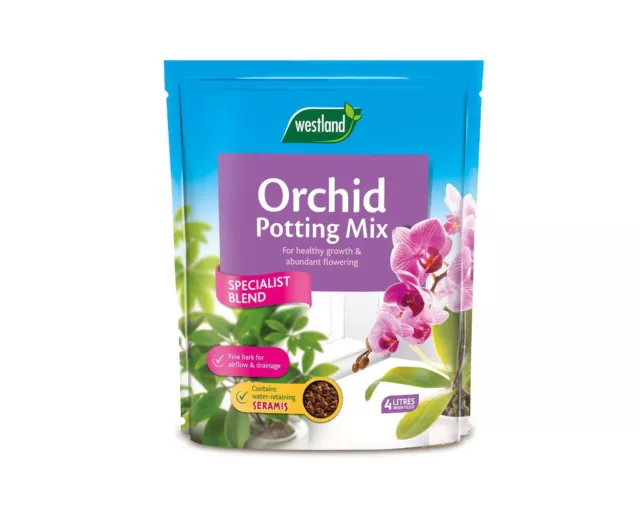 Westland Orchid Potting Compost Mix and Enriched with Seramis, 4L