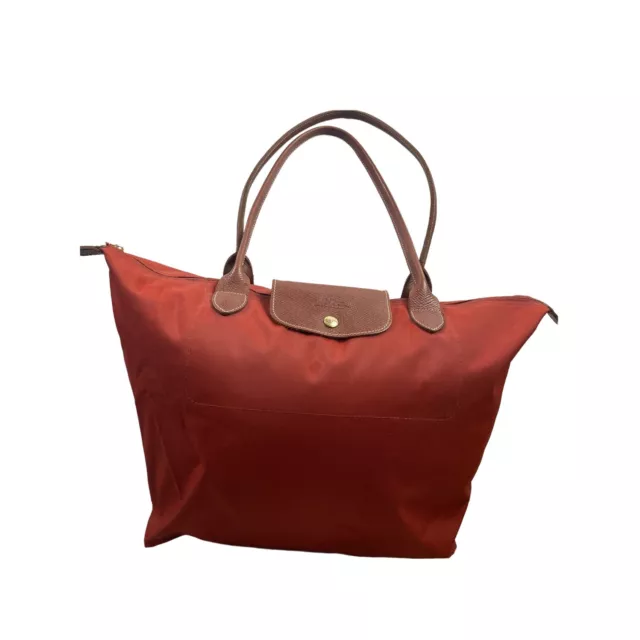 LONGCHAMP Le Pliage Large Nylon Shoulder Tote 1899089 Cognac Brown AUTHENTIC