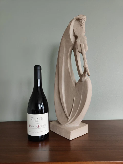 Sculpture terre cuite femme violon David Fisher artiste Ukrainien art abstrait