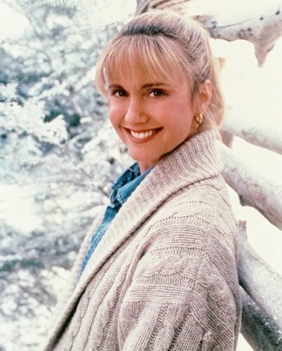 OLIVIA NEWTON-JOHN smiling portrait 1970's looking to side 8x10 inch photo