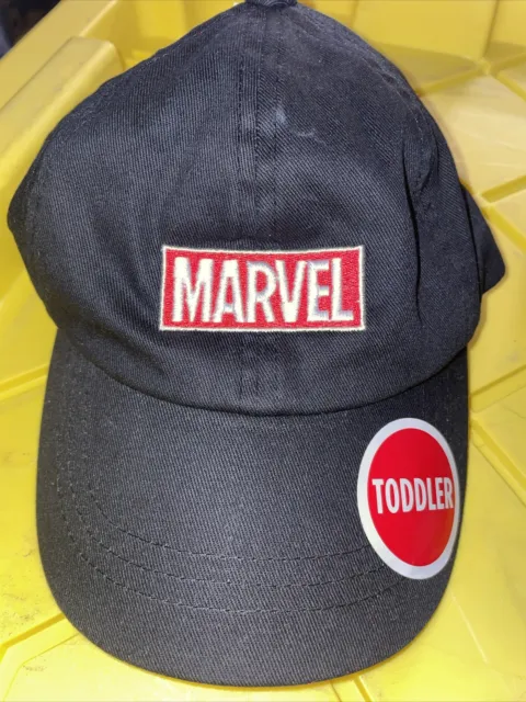 NWT Box Lunch x Marvel Comics Red Block Logo Strapback Hat Toddler Adjustable OS