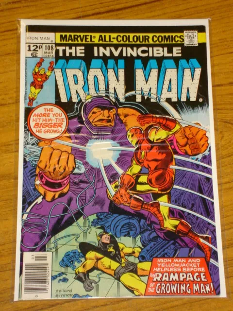 Ironman #108 Vol1 Marvel Comics Yellow Jacket Apps March 1978