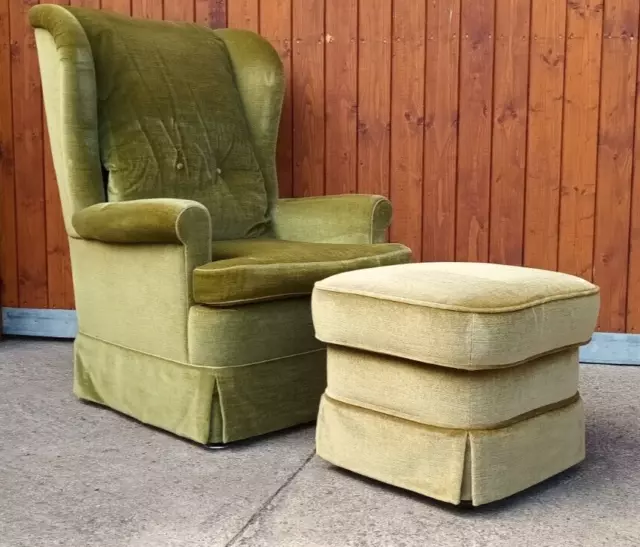 Sessel Ohrensessel & Ottomane JAB Retro Vintage Ohrenbackensessel & Hocker 60er