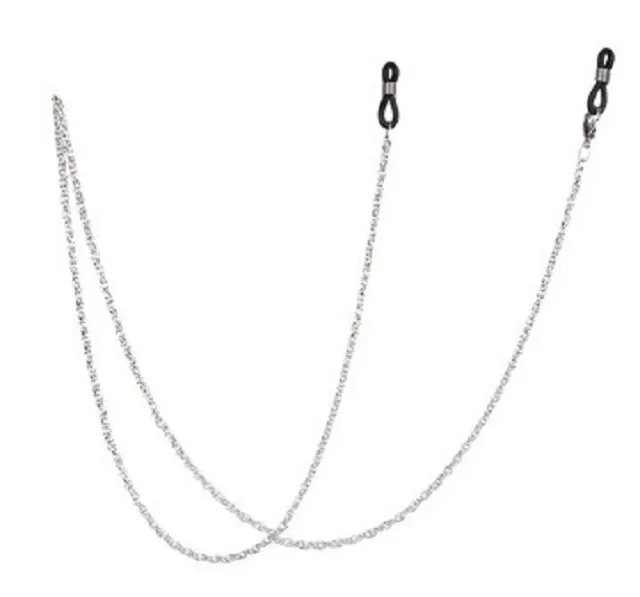 Brillenkette - Silberkette - Halskette - Farbe: versilbert - ca. 61 cm - NEU 2