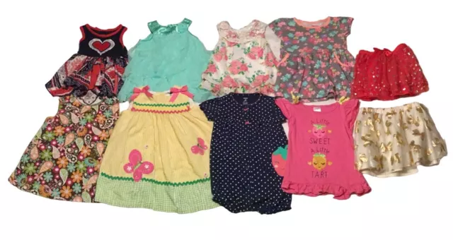 Baby Girl Dress Skirt Lot 24 months 2T Carters Emily Rose Easter Patriotic