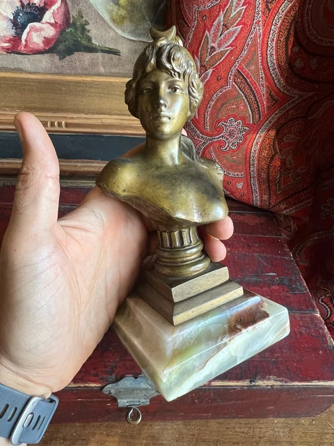 Buste Diane Régule & Socle Onyx Statuette XIX EME Personnage