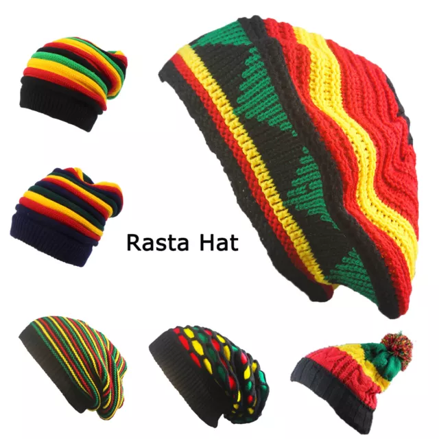 Rasta Hat Jamaica Marley Reggae Caps African Style Knitted Hat Beret Reggae Caps