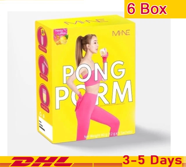 6x Pongporm Mymint bebida minera en polvo suplemento de control de peso dieta delgada