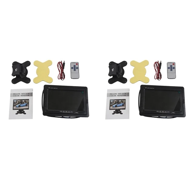 2X Monitor LCD TFT LCD un Colori Da 7 Pollici 12V-24V per Telecamera CCTV R G4V7