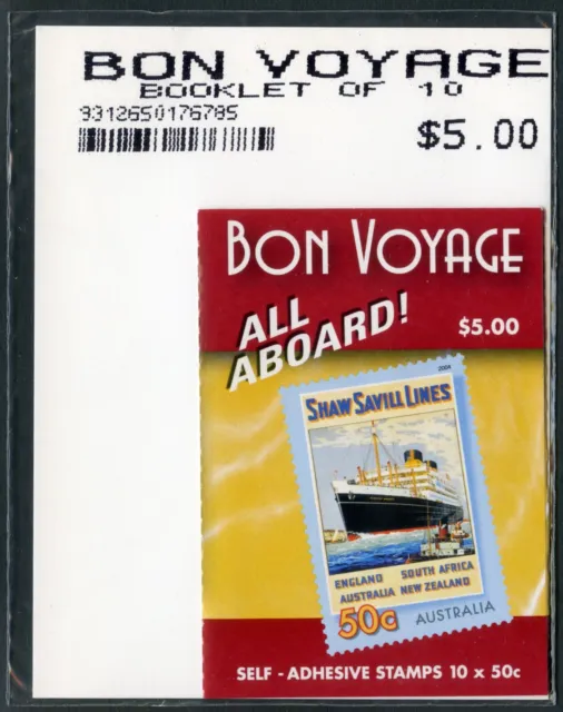 AUSTRALIA 2004 Bon Voyage Booklet 10 x 50c SB170 Unopened AP Package MNH