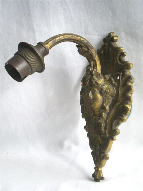 Ancienne Applique Electrique En Bronze Style Louis Xvi Vers 1930