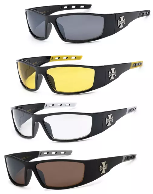 Nuevo 3 Pares Choppers Moto Estilo Motero SPORTS Gafas de Sol 4 Color Disponible