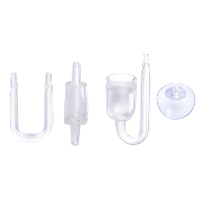 4pcs Aquarium CO2 Diffusor Transparent Premium Filter Zubehör Kleine Glas Tasse