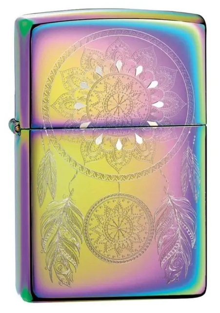 Zippo Windproof Spectrum Lighter With Engraved Dream Catcher, 49023, New In Box