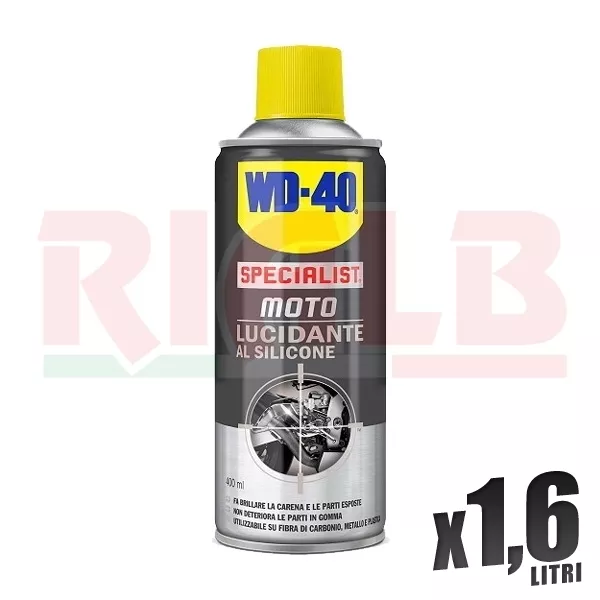 Specialist Moto WD-40 Lucidante al Silicone Spray ideale per metallo - 1,6 litri