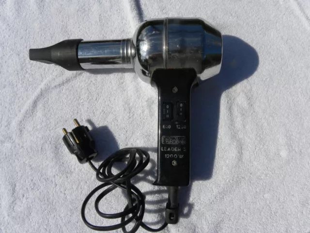 sèche cheveux année 60 chrome et plastique