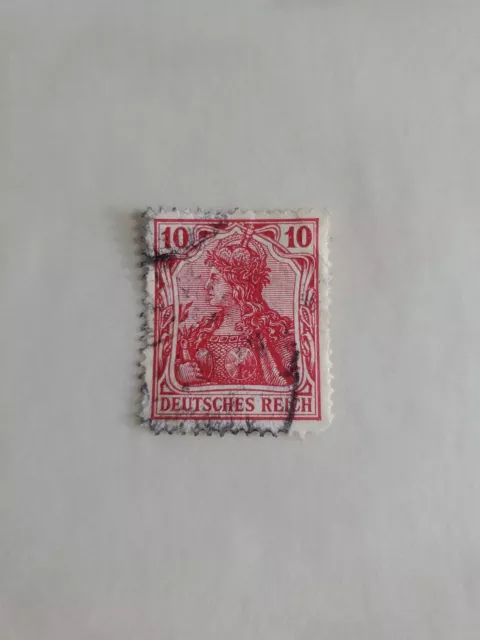 German stamp of 1900 10Pf  ALLEMAGNE DEUTSCHES REICH 10 PFENNIG with watermark!