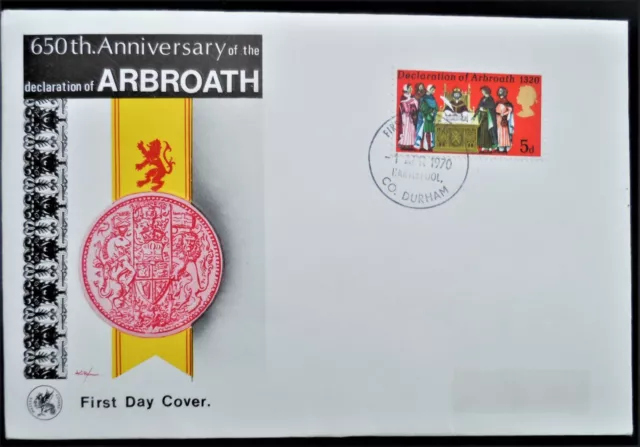 GB Stamps - First Day Cover - 1970 Declaration of Arbroath 1320 - Commemorative