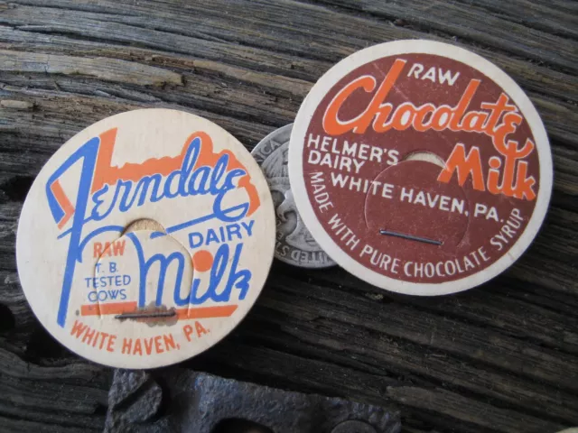 White Haven Pa. milk bottle cap lid,Ferndale,Helmer,Luzerne County, Pennsylvania