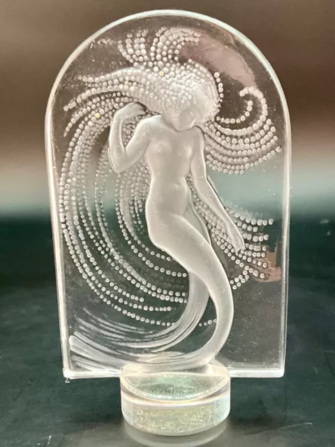 Lalique France Crystal Glass Naiade Mermaid Figurine