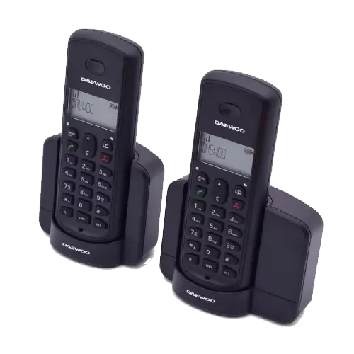 Teléfono Dect inalámbrico Daewoo DTD-1350 DUO color negro (NUEVO)