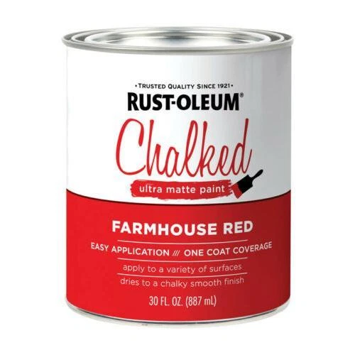 RUSTOLEUM CHALKED Matte Farmhouse Red WaterBased Acrylic Chalk Paint