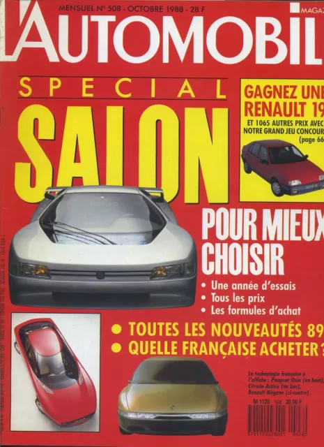 L’AUTOMOBILE MAGAZINE n°508 10/1988 Spécial SALON