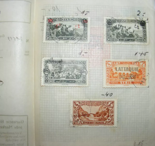 B466/ 18 Timbres Anciens Syrie - Liban - 1 Maroc - République Française