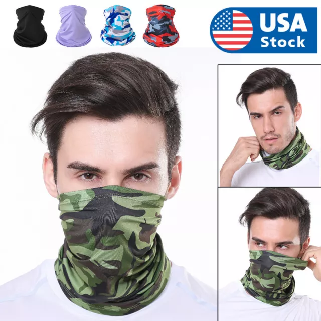 USA STOCK Face Mask Neck Gaiter Balaclava Biker Tube Bandana Fishing seamless