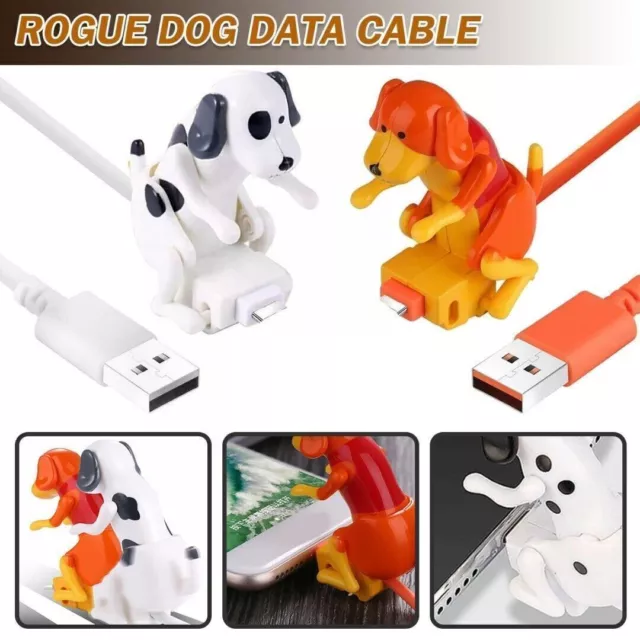 FUNNY HUMPING DOG Fast Charger Cable for iPhone Type C Micro USB