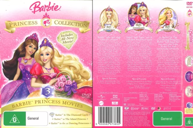 796 Aa New Sealed Dvd Region 4 Barbie Princess Collection