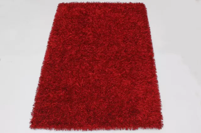 Custom Welcome Solid Carpet Handmade Maroon Shaggy Home Dining Decor Rug 5x7Ft