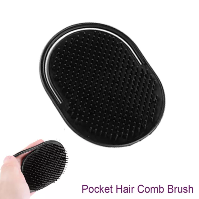 Hand Pocket Comb Brush Hair Men Beard Mustache Palm Travel Scalp Massager