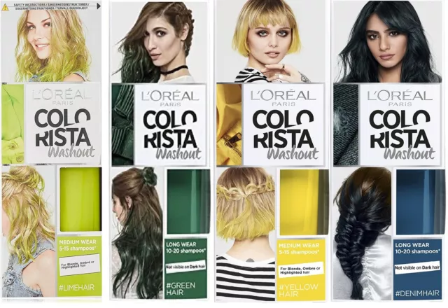 L'Oreal Paris Colorista Semi-Permanent Hair Color for Light Bleached or Blondes, Steel Blue - wide 2