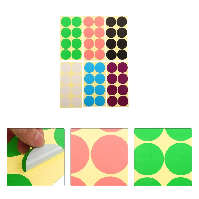 720 pegatinas redondas etiqueta circular pegatinas colores