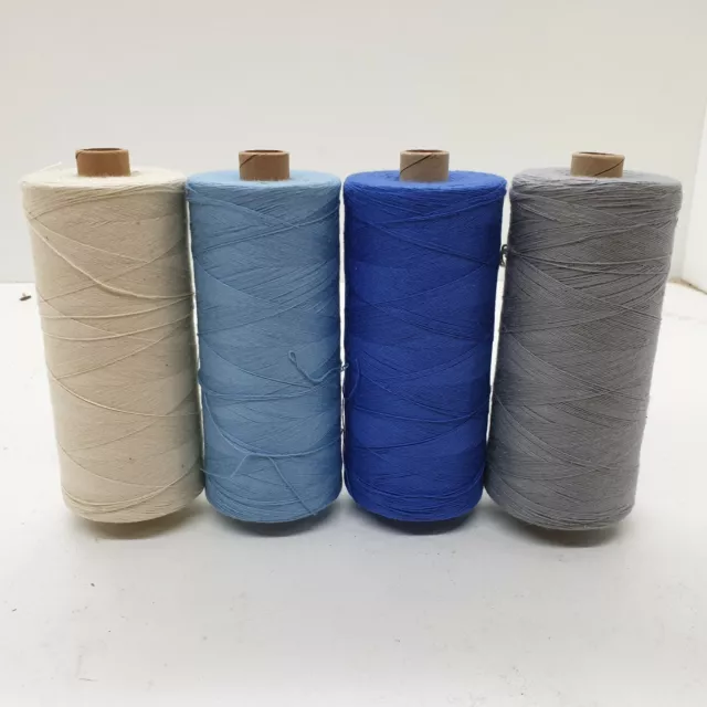 Wolle Garn Stricken & häkeln| Kone 100% baumwolle grau blau 250gr. 28/2  Cotton